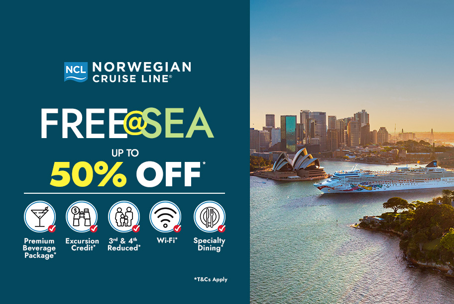 Free at Sea Save Up to 50%