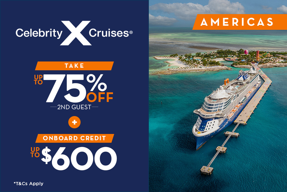 Save Up to 75% + Up to $600 Onboard Credit*