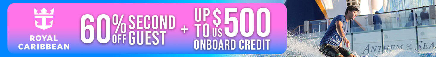 Royal Caribbean Cruises - Save 60% Off 2nd Guest