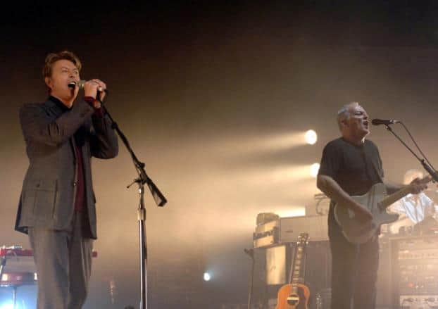 David Gilmour and David Bowie Sing “Comfortably Numb”