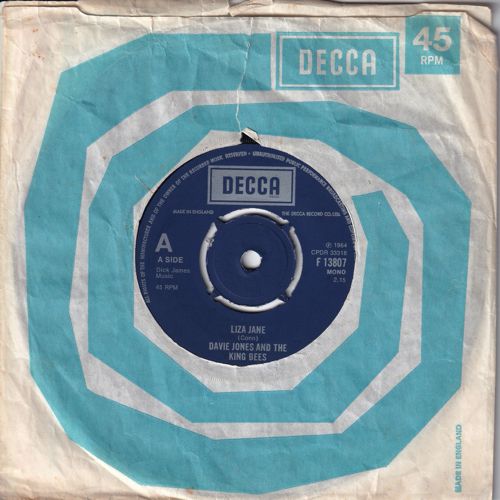 David Bowie Liza Jane - Louie ,Louie Go Home (1978 UK Re-release Issue) estimated value € 20,00