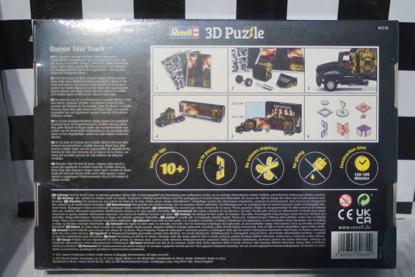 Revell 3d puzzle queen f.mercury 50yr anniversary tour truck