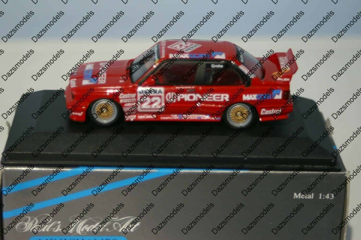 Minichamps bmw m3 dtm 1990 team valier grohs 1:43 diecast nr 2040