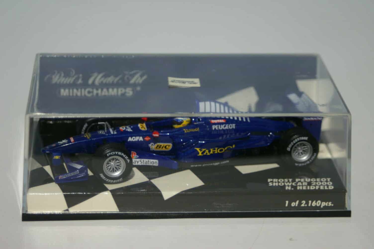 Minichamps prost peugeot 2000 showcar n.heidfeld 430 000085 diecast 1:43