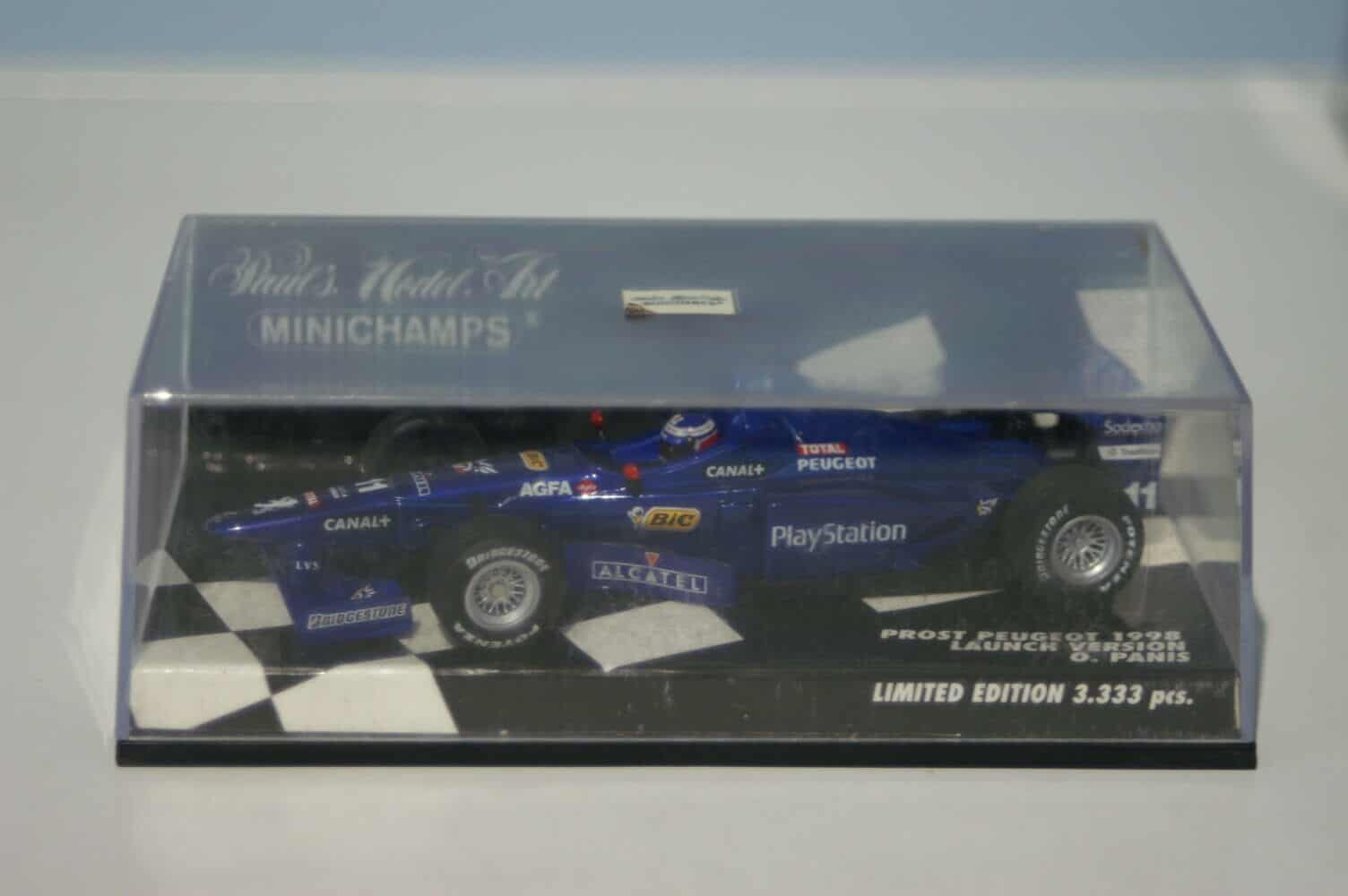 MinichampsPROSTPeugeotLaunchO.PanisDiecast: