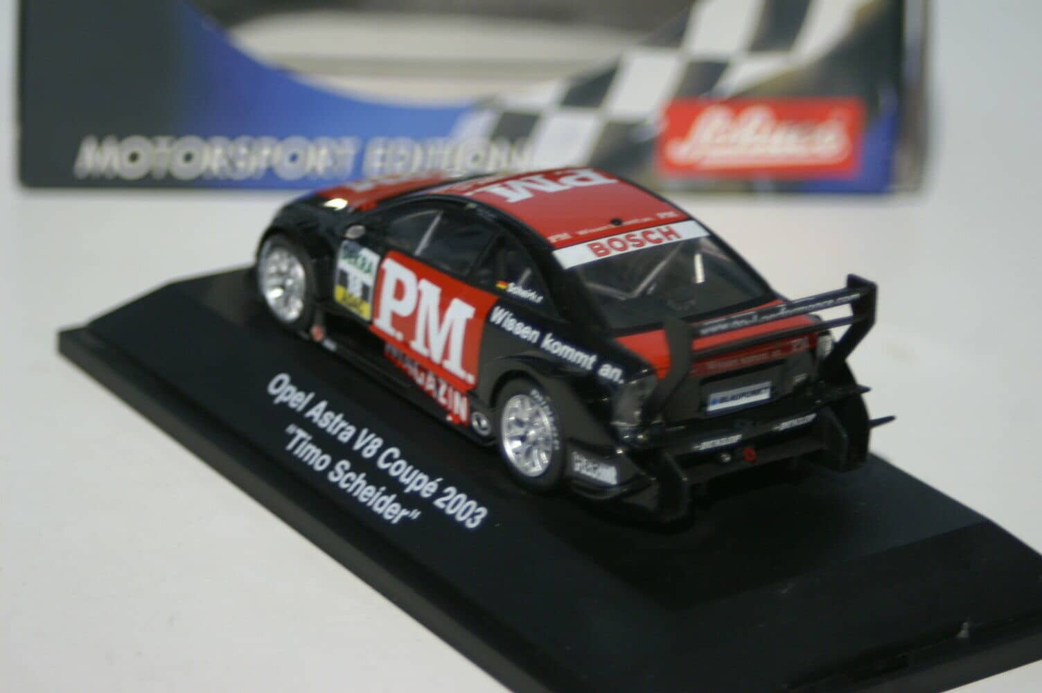 P.m.magazine opel astra v8 coupe 2003 t.scheider schuco diecast ltd 04886 1:43