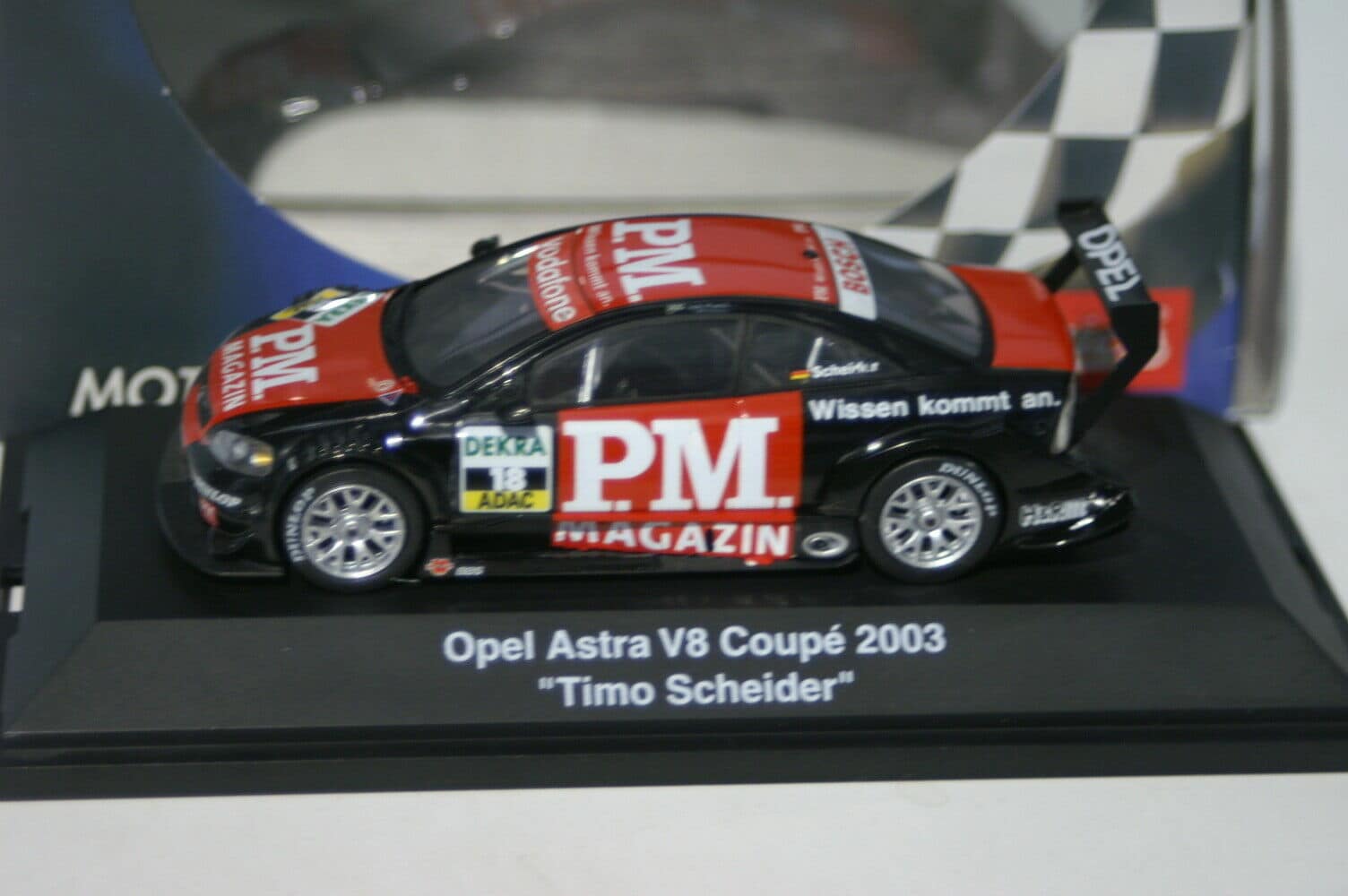 P.m.magazine opel astra v8 coupe 2003 t.scheider schuco diecast ltd 04886 1:43