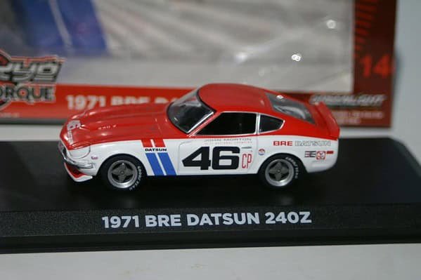 Greenlight bre datsun 240z tokyo torque 1971 greenlight 1:43 diecast 86334
