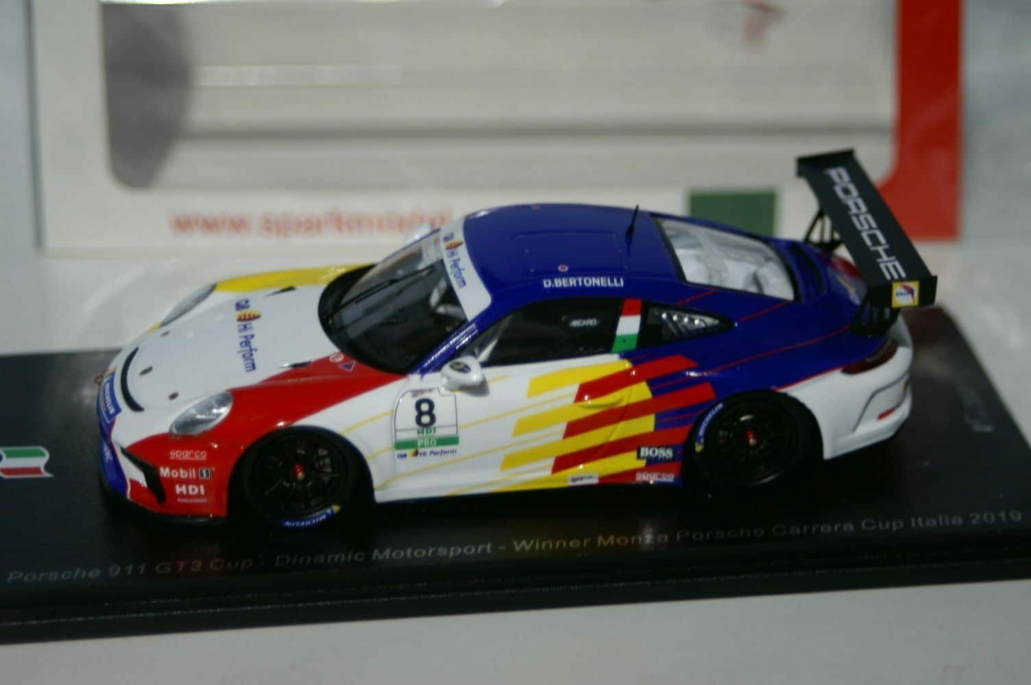 Spark porsche 911 gt3 cup winner monza cup italia 2019 s1009 1:43