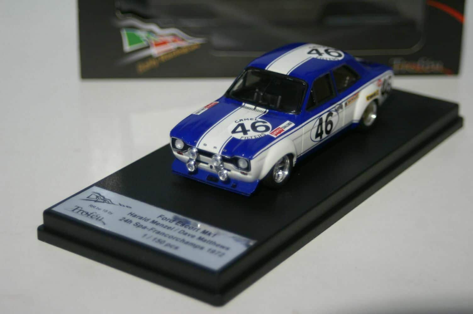 Ford Escort Mk1 24Hr Spa 1972 H.Menzel RR.be 18 Trofeu Diecast