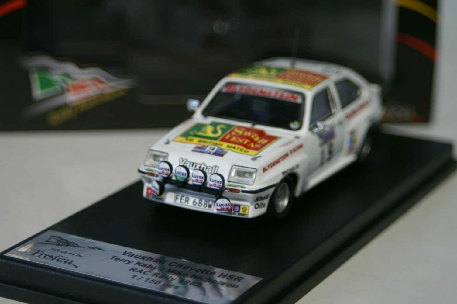 Trofeu vauxhall chevette hsr rac rally 1982 t.kaby rr.uk 44 1:43 diecast