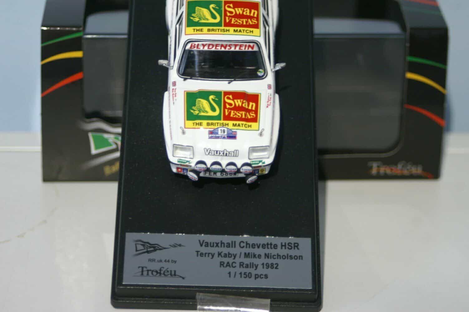 Trofeu vauxhall chevette hsr rac rally 1982 t.kaby rr.uk 44 1:43 diecast