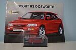 Microchamps ford escort  cosworth red 1:64th 510641106 and ford escort rs cosworth broucher in german