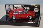 Microchamps ford escort  cosworth red 1:64th 510641106 and ford escort rs cosworth broucher in german