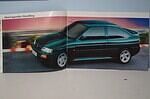 Microchamps ford escort  cosworth red 1:64th 510641106 and ford escort rs cosworth broucher in german