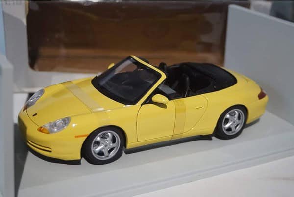 Ut models porsche 996 cabrio yellow 1:18 scale