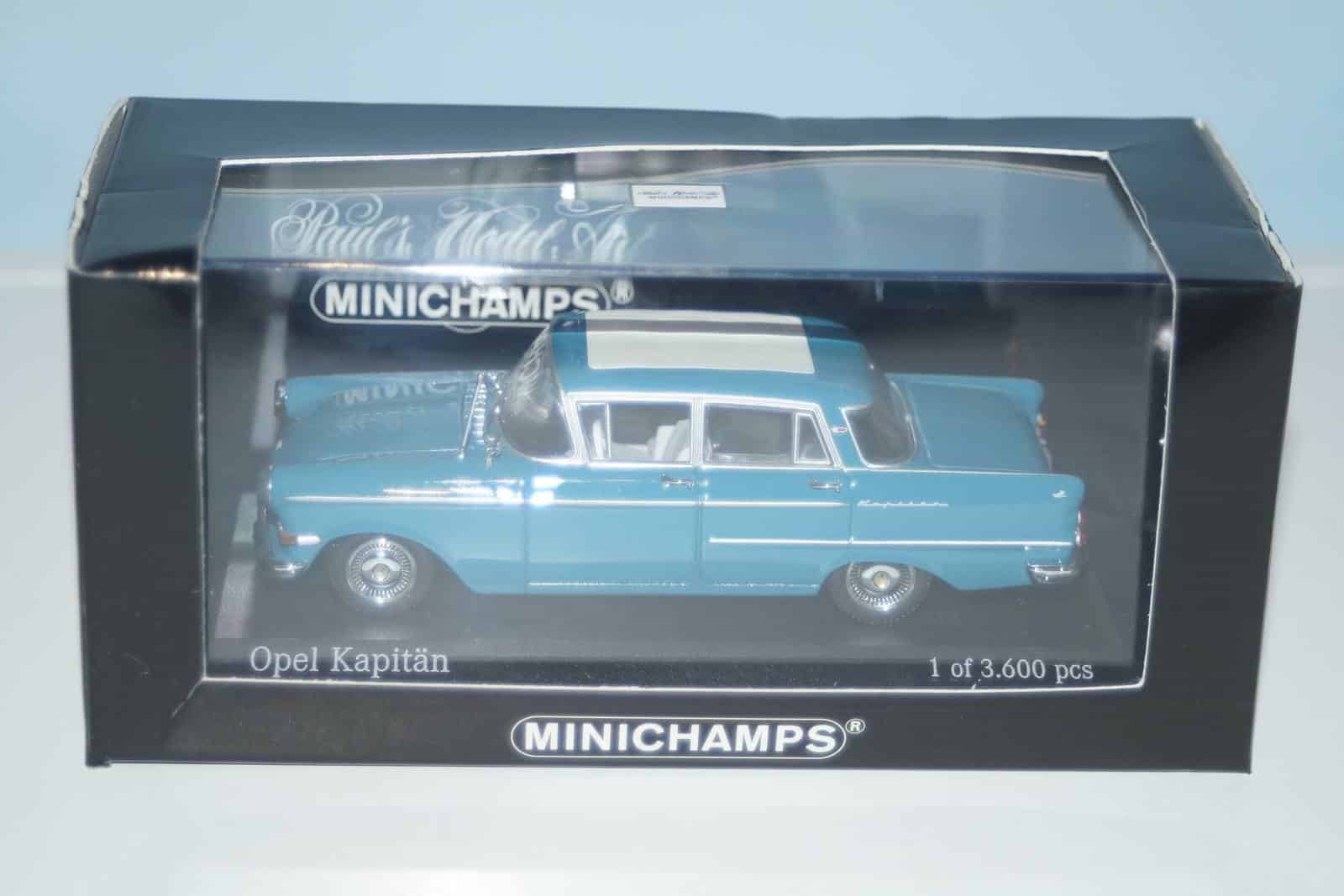 Minichamps opel kapitaen 1959 torquoise 1:43 scale 430 040001