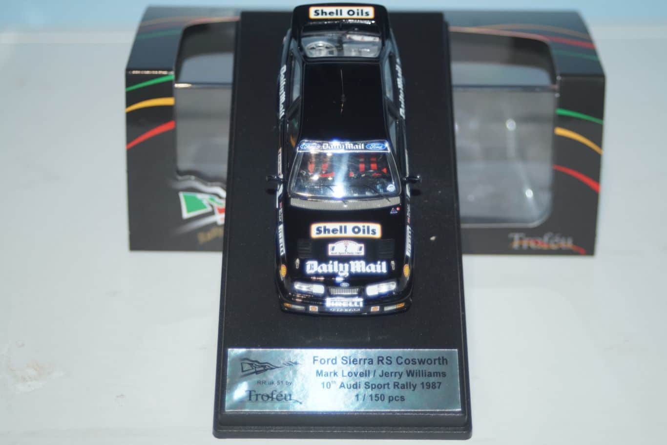 Trofeu ford sierra rs cosworth audi rally 1987 mark lovell 1:43 diecast rr.uk 51