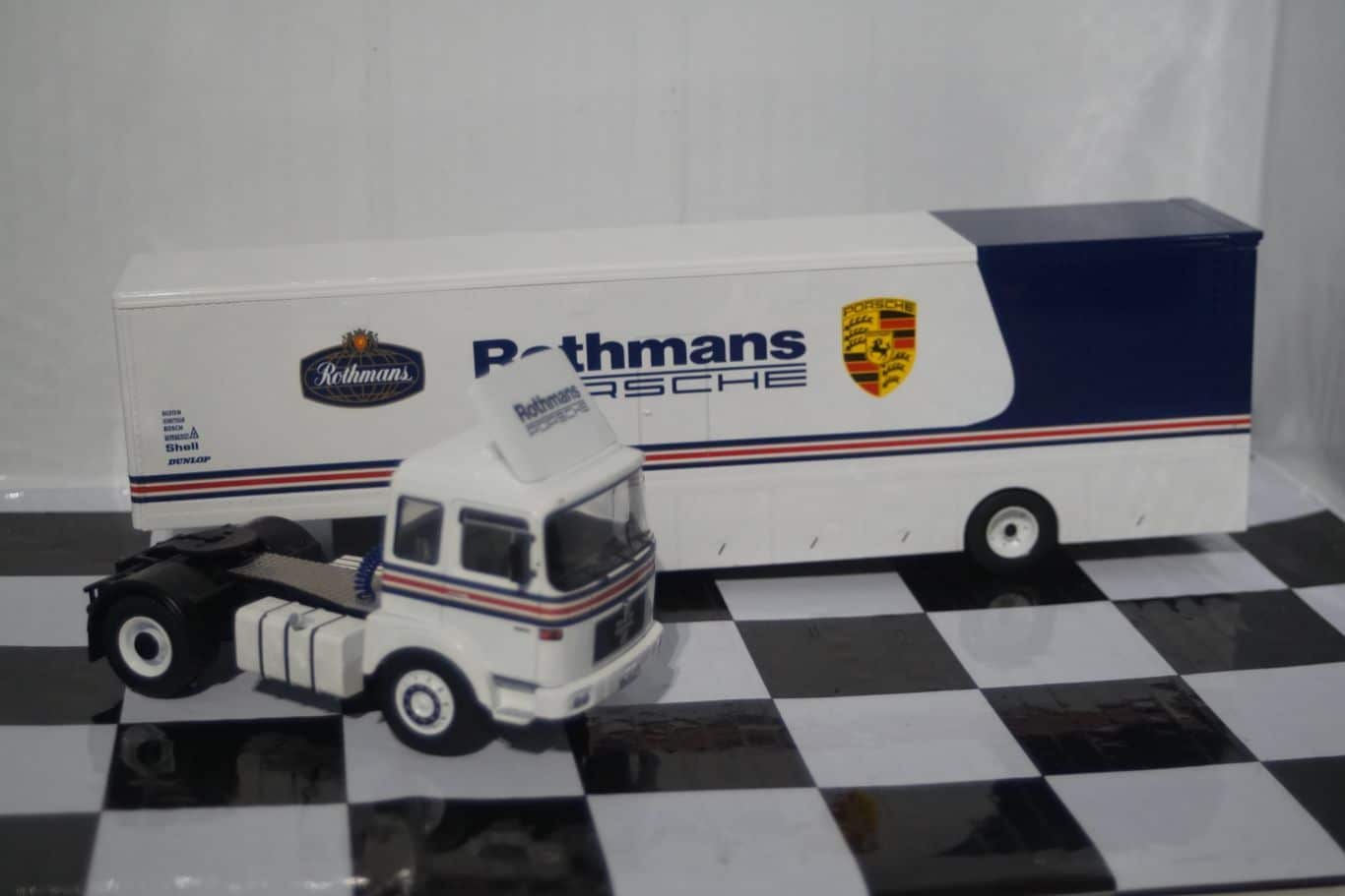 Ixo man bussing racing transporter rothmans porsche ttr022 1:43