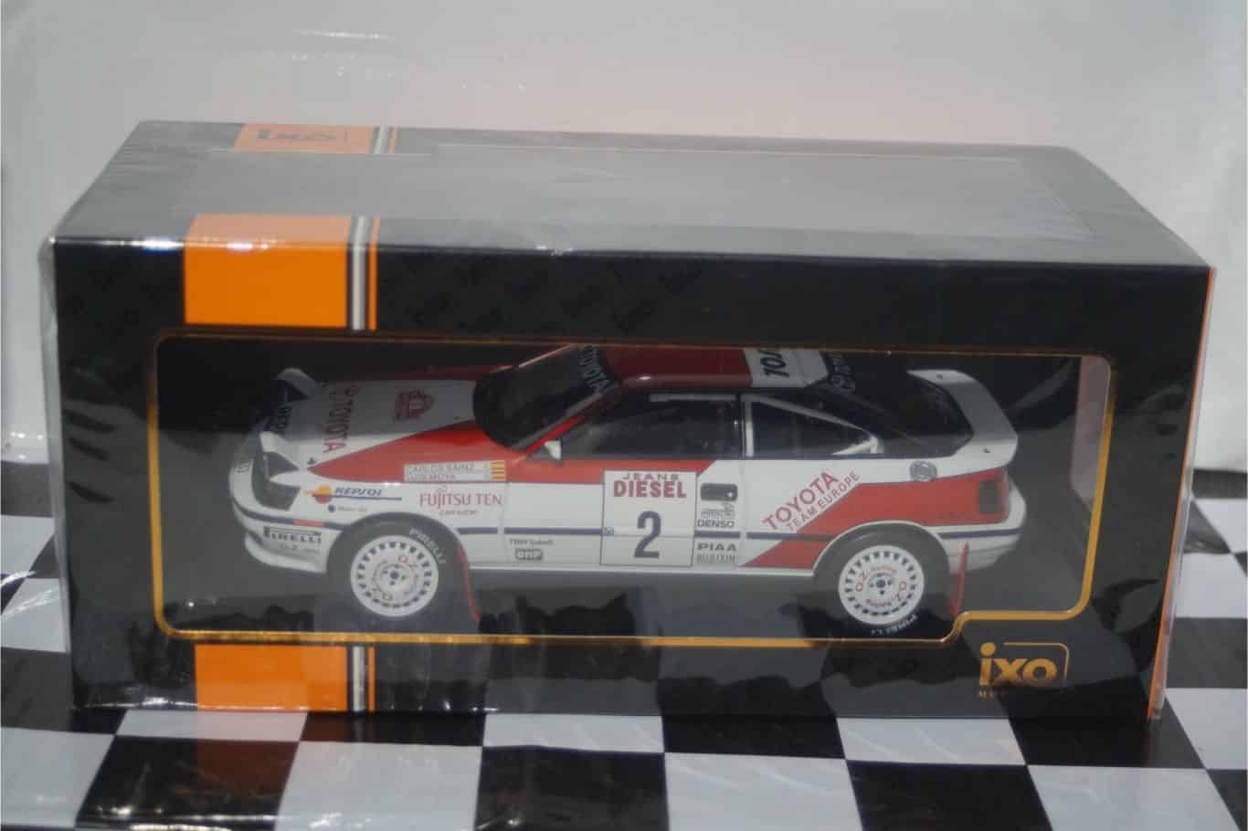 Ixo toyota celica gt-four st165 rally san remo 1990 c.sainz 1:18