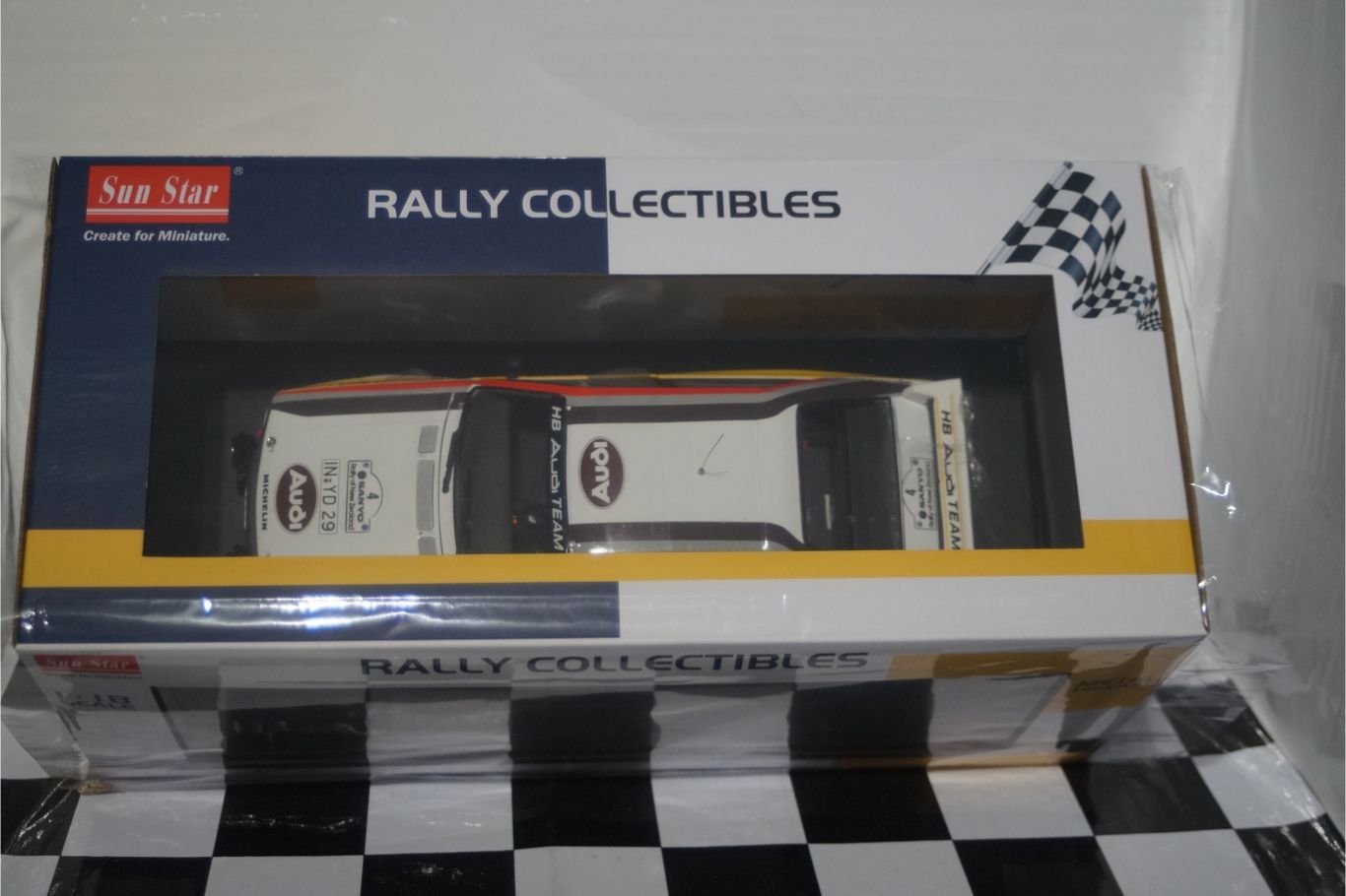 Sunstar audi quattro a2 rally new zealand 1984 h.mikkola 1:18 scale 4253