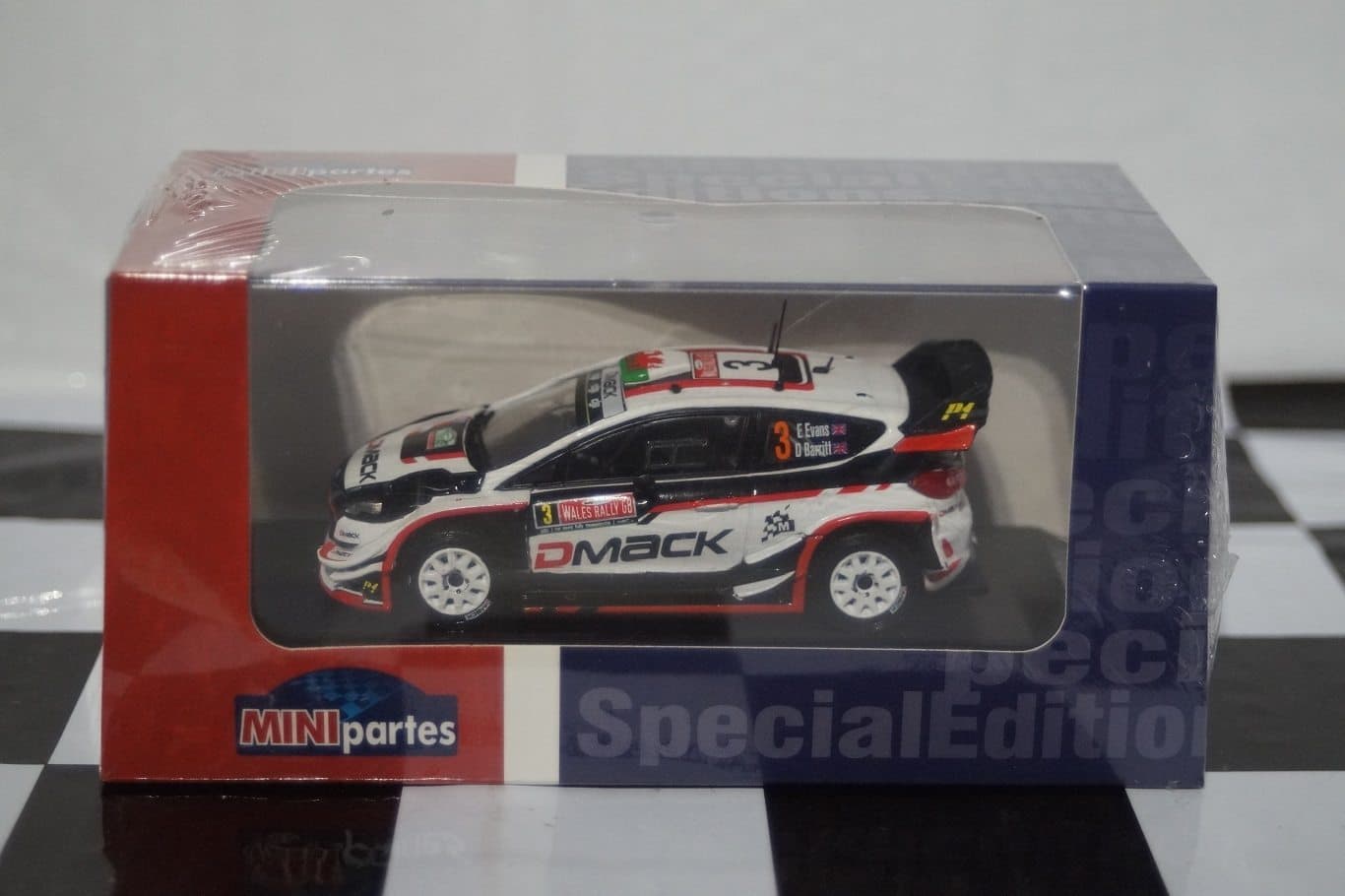 Ford fiesta rs wrc rally wales 2017 e.evans mnp507 minipartes diecast