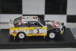 Toyota corolla levin 1000 lakes rally 1977 m.saaristo 1:43rd scale rr.fi 14 trofeu