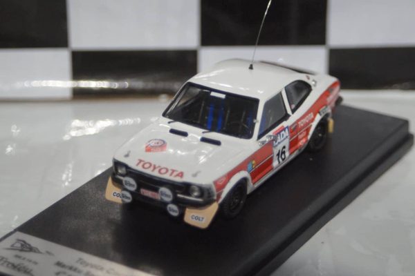 Toyota corolla levin 1000 lakes rally 1977 m.saaristo 1:43rd scale rr.fi 14 trofeu