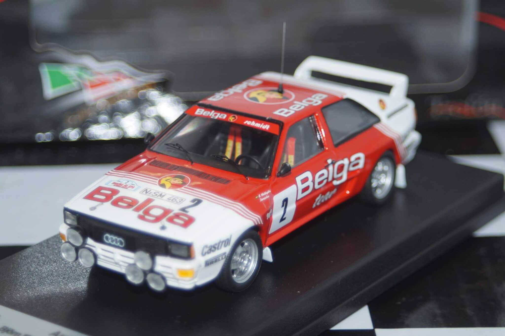 Audi quattro bouces de spa 1985 b.waldegaard 1:43rd scale rr.be 34 trofeu