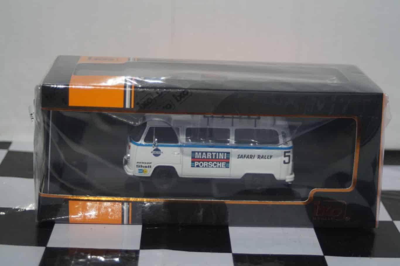 Ixo VW T2 Bus Martini Porsche Safari Rally Diecast 1:43 RAC386X