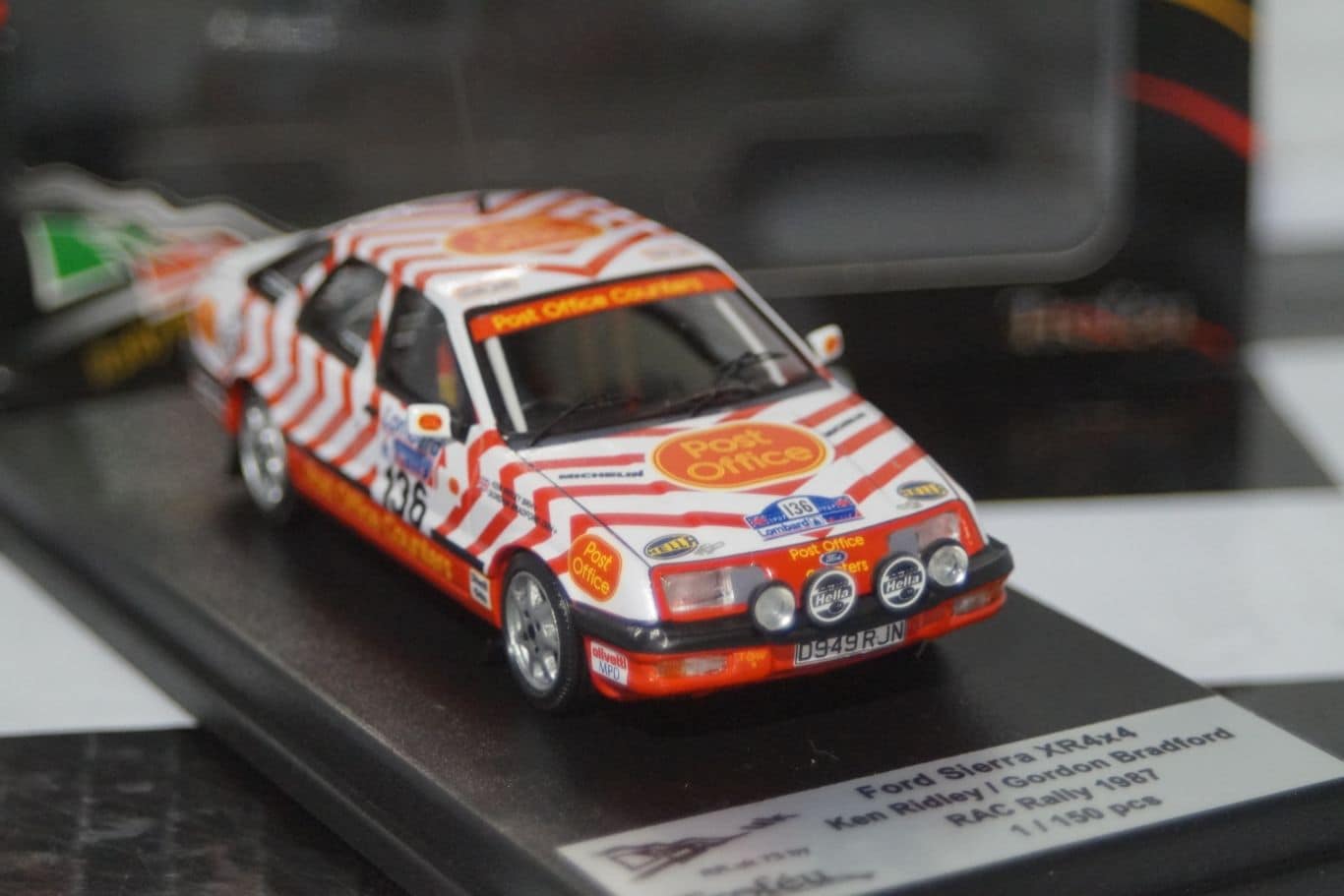 Trofeu ford sierra xr4x4 k.ridley rac rally 1987 1:43rd scale rr.uk 73