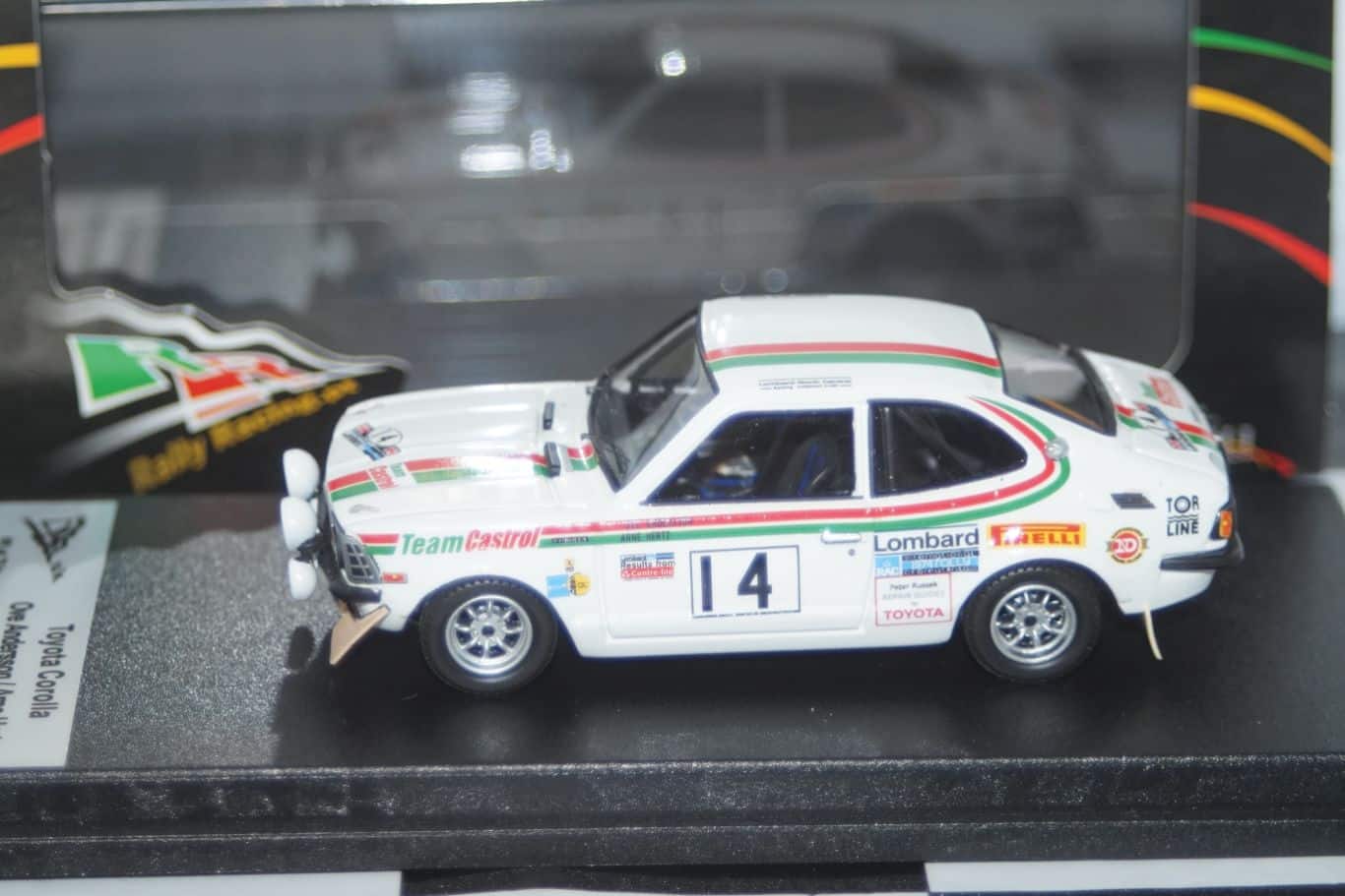 Opel Toyota Corolla RAC Rally 1974 O.Andersson 1:43rd Scale RR.uk 70 TROFEU