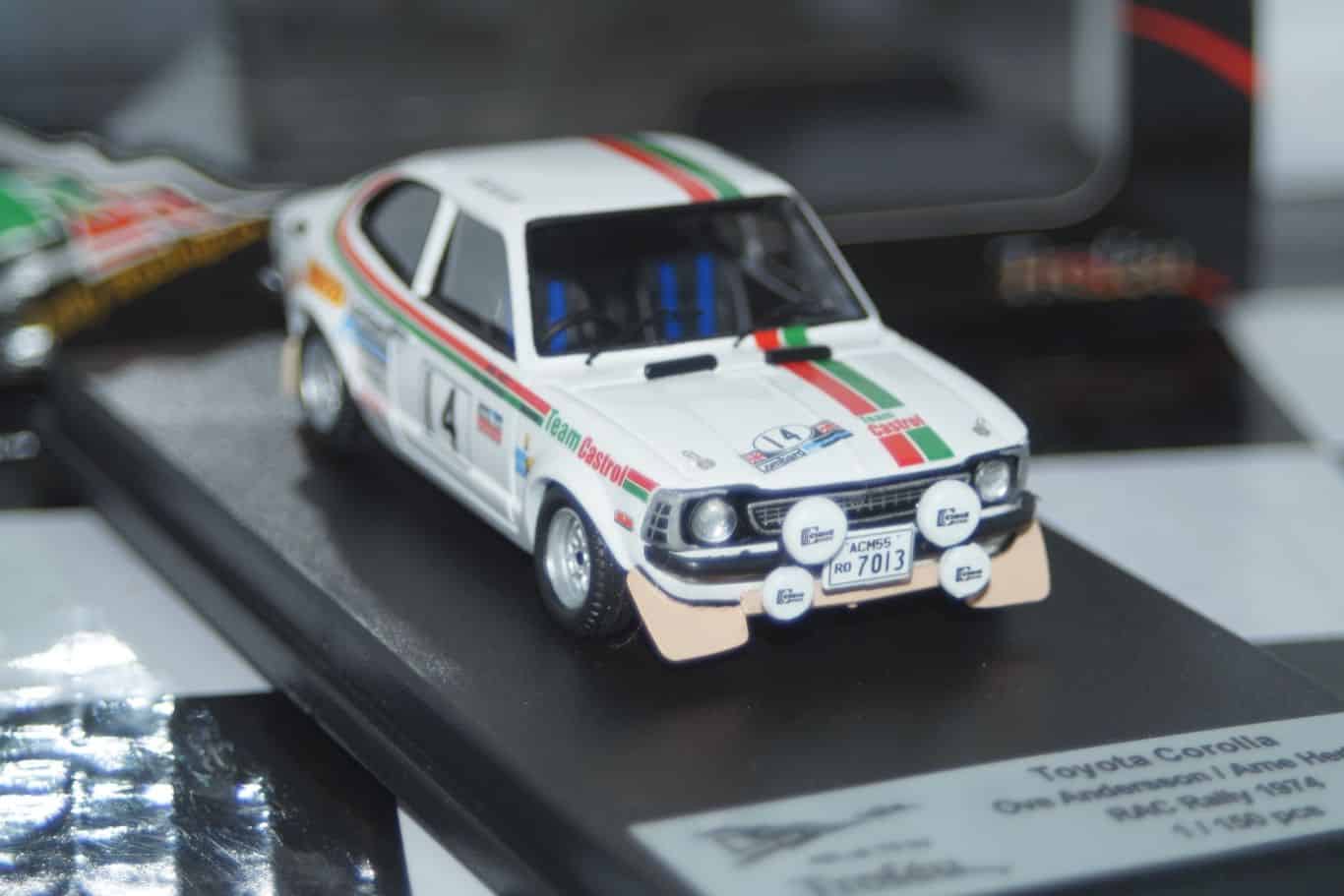 Opel Toyota Corolla RAC Rally 1974 O.Andersson 1:43rd Scale RR.uk 70 TROFEU