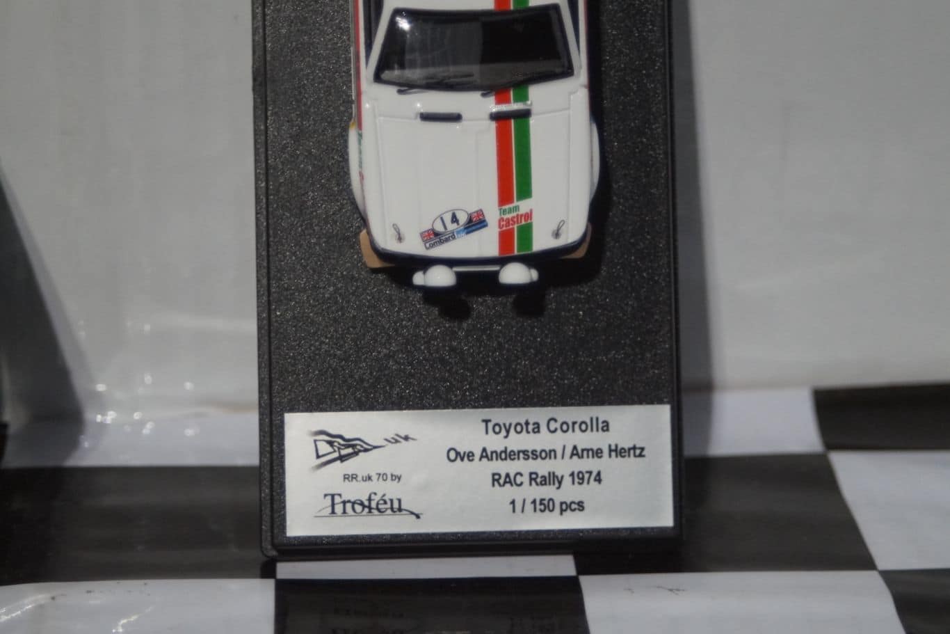 Opel Toyota Corolla RAC Rally 1974 O.Andersson 1:43rd Scale RR.uk 70 TROFEU