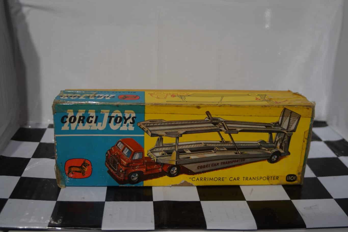 Corgi playcraft toys 1101 carrimore car transporter, vgc in original fair box