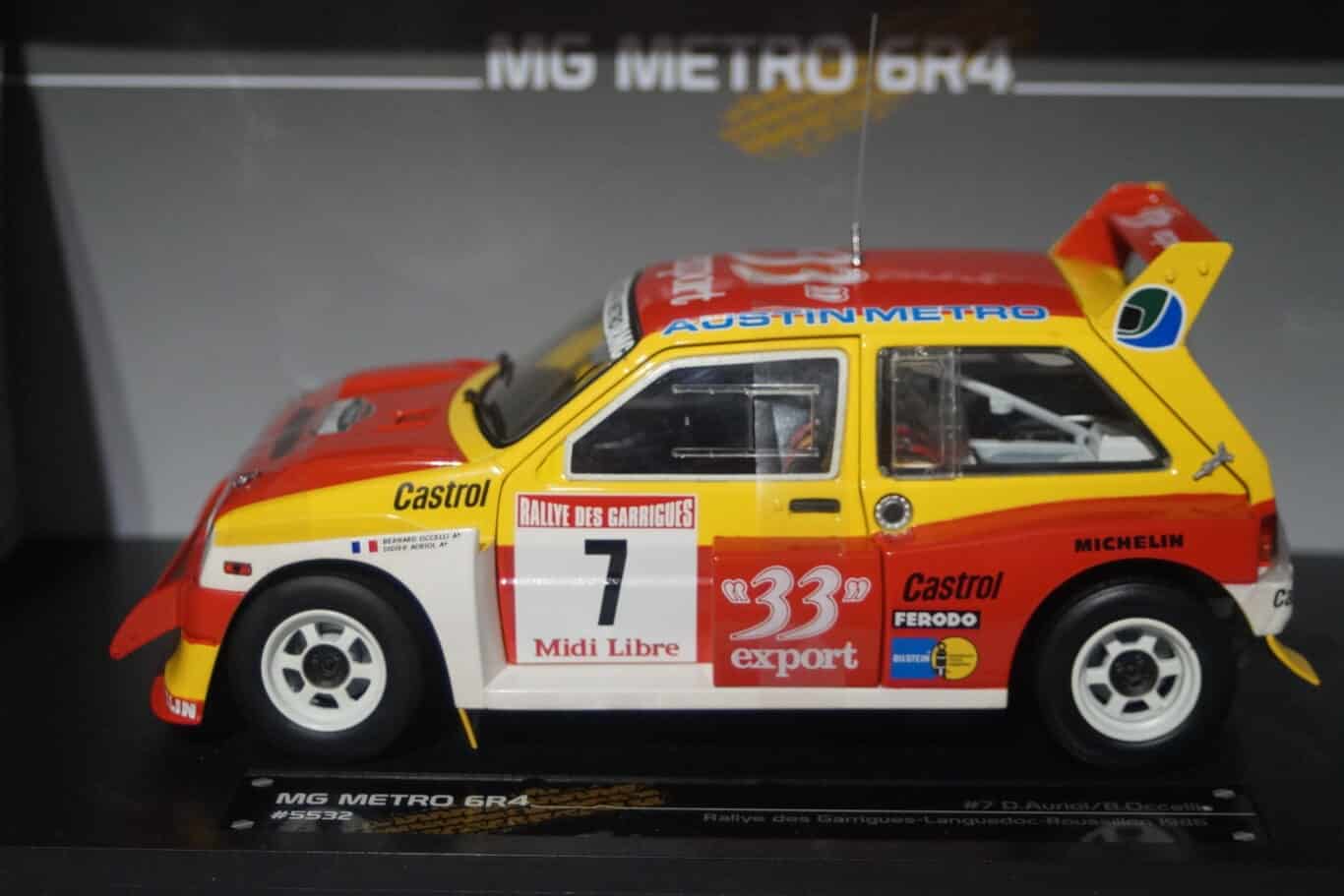 Sunstar mg metro 6r4 rallye des garrigues-languedoc-roussillon 1986 d.auriol 5532 1:18