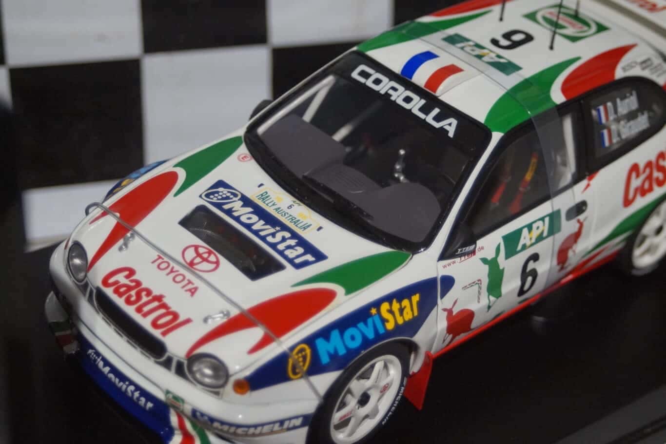 Autoart toyota corolla wrc australia 98 d.auriol 1:18 scale 80024 - very tatty box