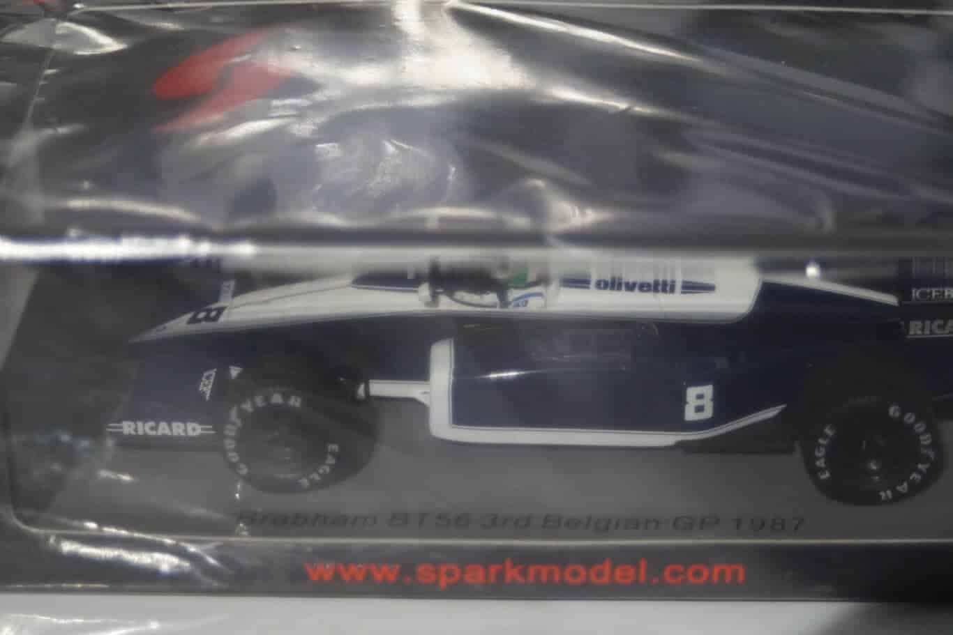 Spark brabham bt56 3rd belgian gp andrea de cesari 1987 1:43 resin s7107