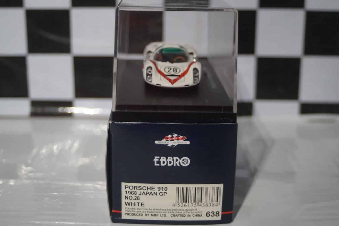 Ebbro porsche 910 1968 japan gp no28 ref 638 1/43