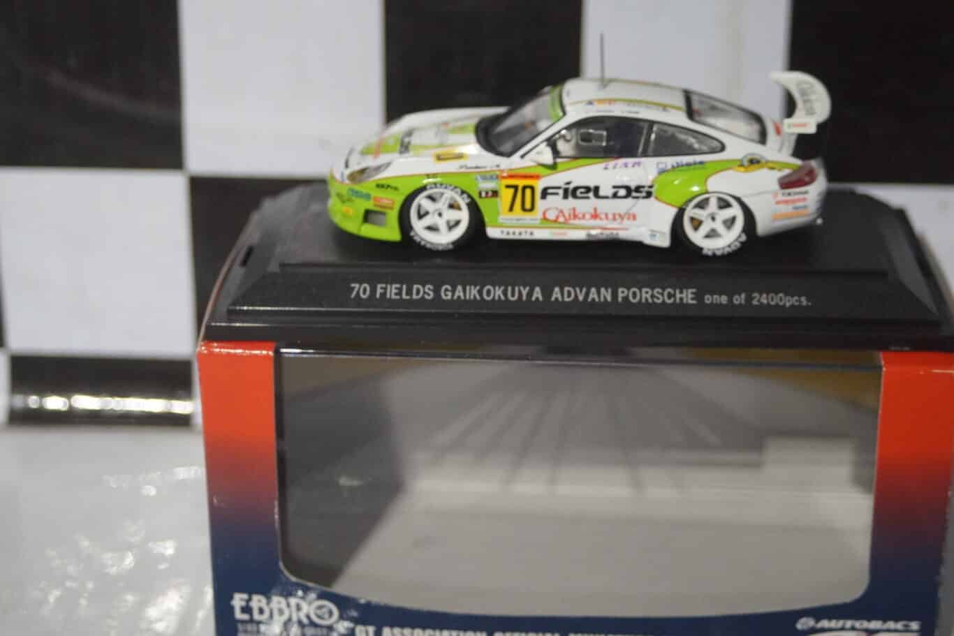 Ebbro porsche 70 fields gaikokuya advan jgtc 2004 ref 599 1:43 diecast