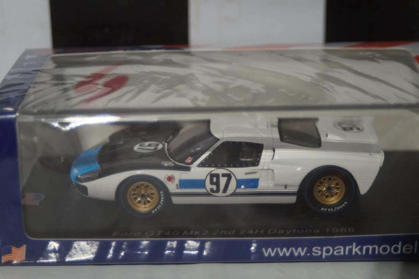 Spark ford gt40 mk2 2nd 24h daytona 1966 1:43 d.gurney resin us258