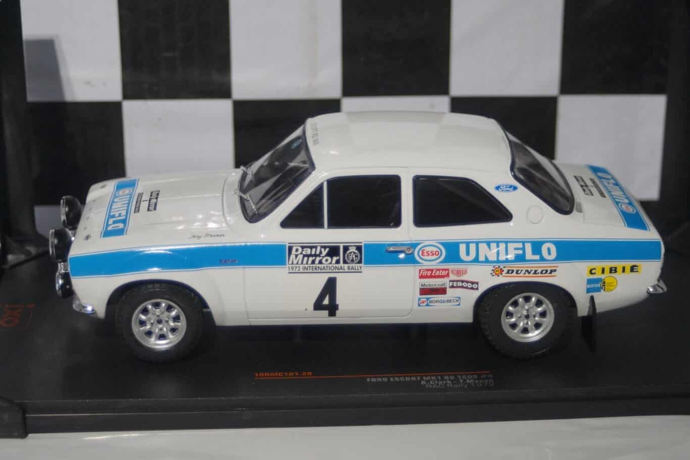 Ixo ford escort mk1 rs 1600 rac rally 1972 1/18 18rmc101.20