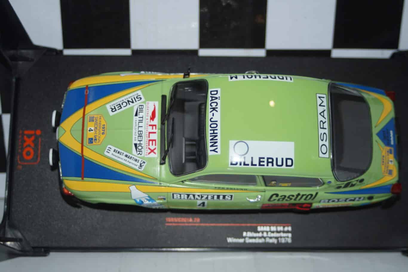 Ixo saab 96 v4 no4 winner swedish rally 1976 p.eklund 1/18 18rmc085c.20