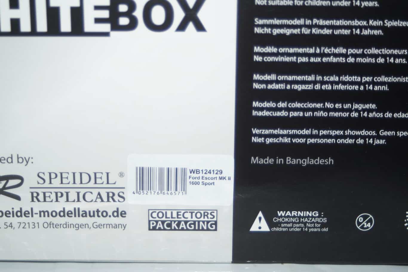 Whitebox ford escort mkii 1600 sport yellow 1:24 wb124129