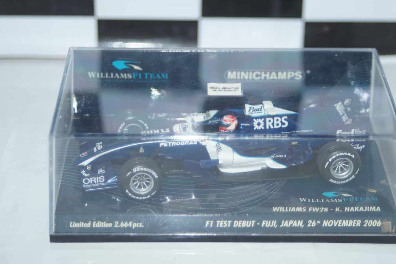 Minichamps williams-toyota fw28 f1 test debut  k.nakajima 400 060135 in 1:43