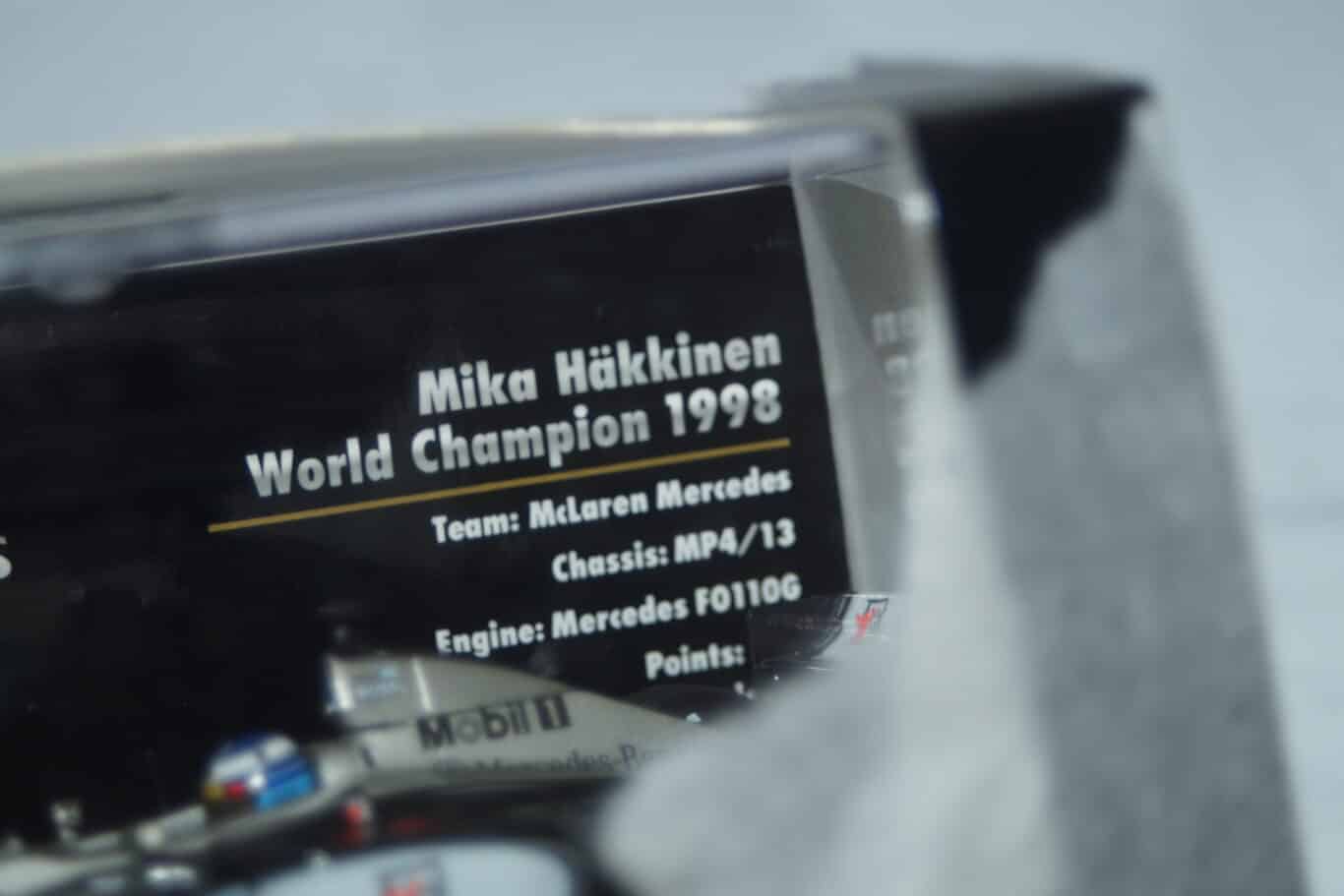 Minichamps Mclaren Mercedes MP4-13 World Champion 1998 436 980008 in 1:43