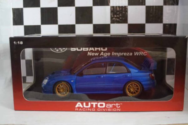 Autoart  subaru new age impreza wrc blue 2003 1:18 diecast 80394