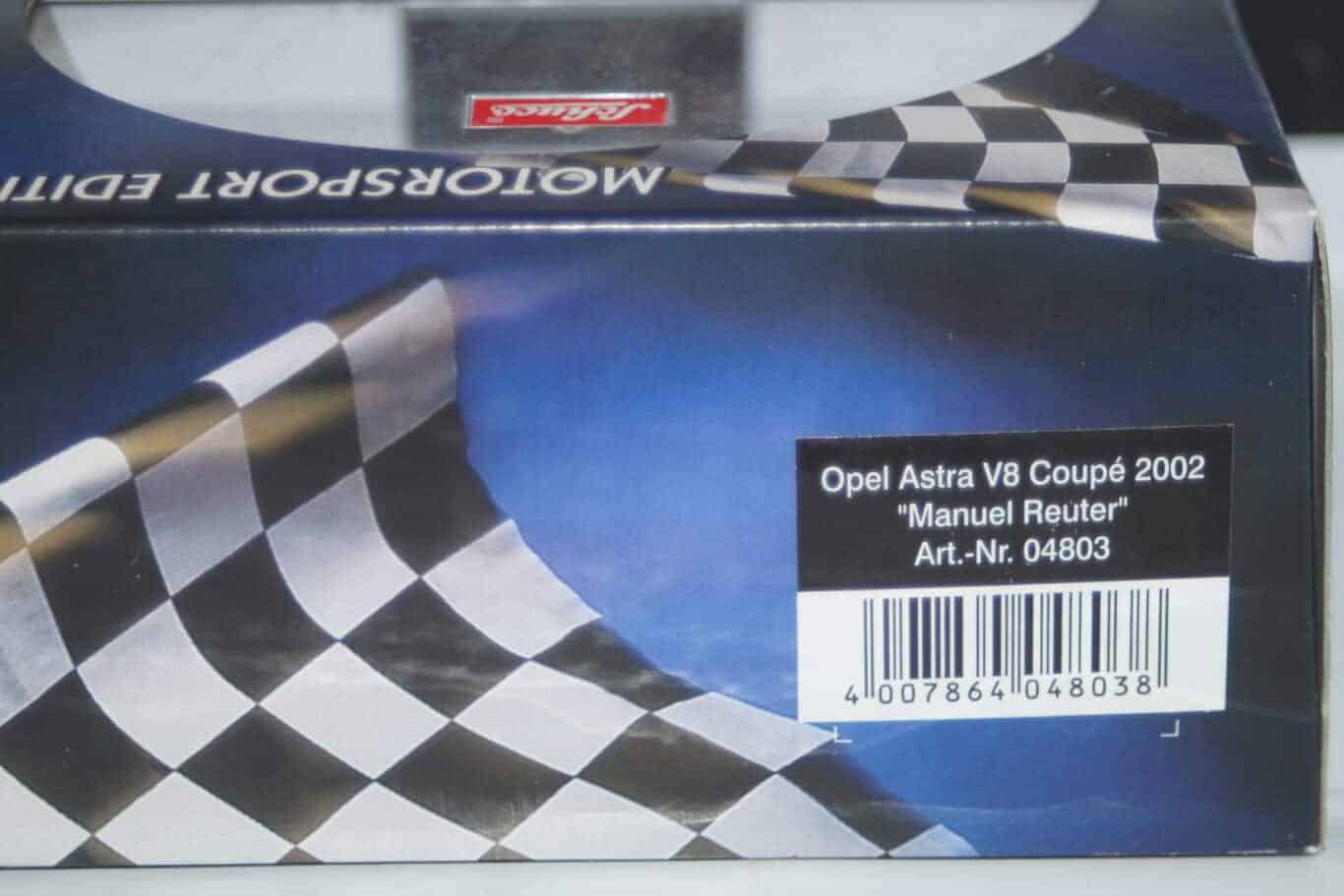 Schuco opel astra v8 coupe 2002 m.reuter diecast ltd 04803 1:43