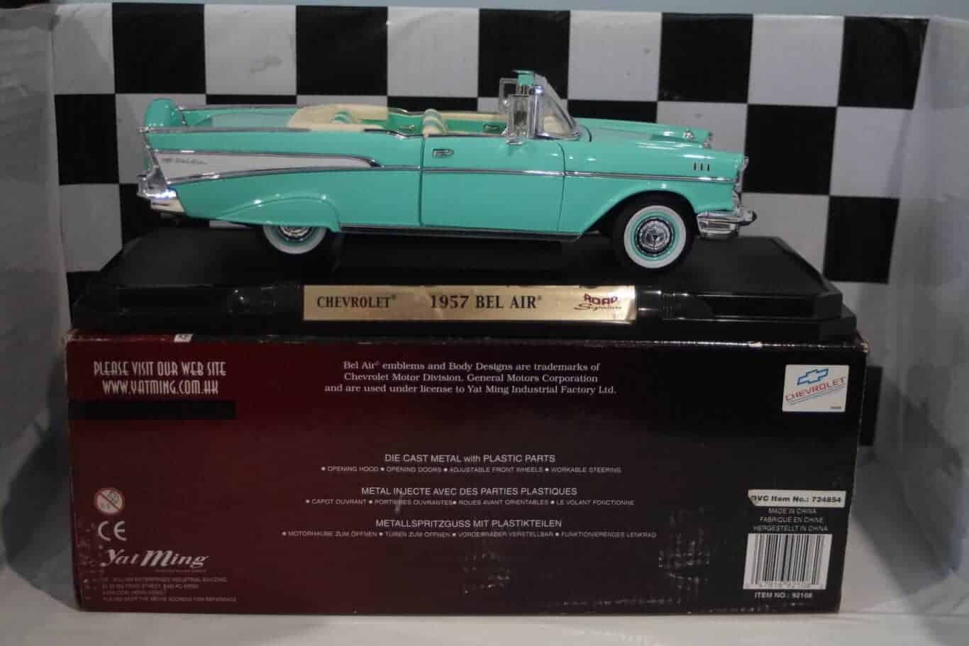 Road signature 1957 chevrolet bel air ref 92108 1:18th