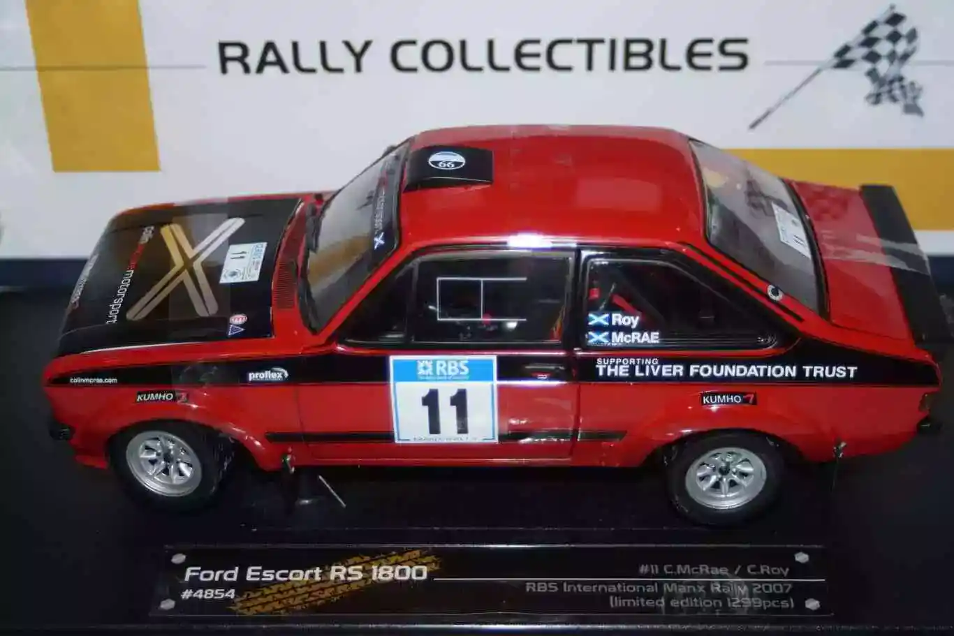 Sunstar ford escort mk2 rs1800 manx rally 2007 4854 1:18 scale